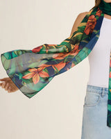 Chal Brasil Tropical - Mousseline de Poliéster/ 45x210 - Scarfme | Bufandas, Pañuelos, Chales, Turbantes