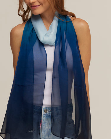 Chal Degradado- Mousseline de Seda/ 60x210 - Scarfme | Bufandas, Pañuelos, Chales, Turbantes