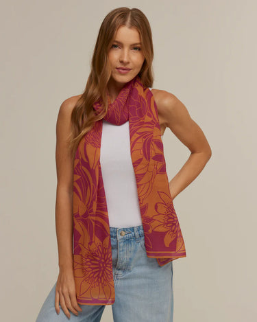 Chal Flor de Poder- Mousseline de Poliester/ 45x210 - Scarfme | Bufandas, Pañuelos, Chales, Turbantes