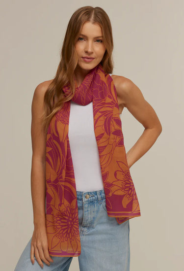 Chal Flor de Poder- Mousseline de Poliester/ 45x210 - Scarfme | Bufandas, Pañuelos, Chales, Turbantes