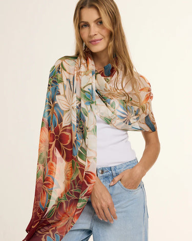 Chal Marble Flowers- Mousseline de Seda/ 60x210 - Scarfme | Bufandas, Pañuelos, Chales, Turbantes