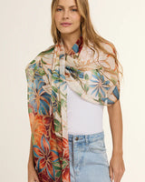 Chal Marble Flowers- Mousseline de Seda/ 60x210 - Scarfme | Bufandas, Pañuelos, Chales, Turbantes