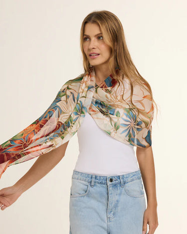 Chal Marble Flowers- Mousseline de Seda/ 60x210 - Scarfme | Bufandas, Pañuelos, Chales, Turbantes