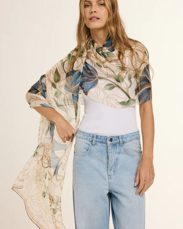 Chal Marble Flowers- Mousseline de Seda/ 60x210 - Scarfme | Bufandas, Pañuelos, Chales, Turbantes