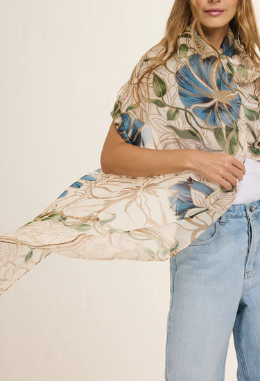 Chal Marble Flowers- Mousseline de Seda/ 60x210 - Scarfme | Bufandas, Pañuelos, Chales, Turbantes
