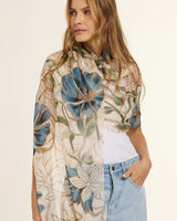 Chal Marble Flowers- Mousseline de Seda/ 60x210 - Scarfme | Bufandas, Pañuelos, Chales, Turbantes