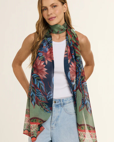 Chal Pantanal - Mousseline de Poliéster/ 45x210 - Scarfme | Bufandas, Pañuelos, Chales, Turbantes