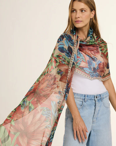 Chal Pantanal- Mousseline de Seda/ 60x210 - Scarfme | Bufandas, Pañuelos, Chales, Turbantes