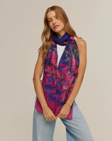 Chal Pink Purple - Mousseline de Poliester/ 45x210 - Scarfme | Bufandas, Pañuelos, Chales, Turbantes