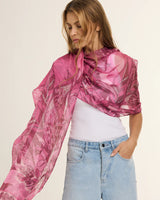 Chal Ramos de Púrpura- Mousseline de Seda/ 60x210 - Scarfme | Bufandas, Pañuelos, Chales, Turbantes