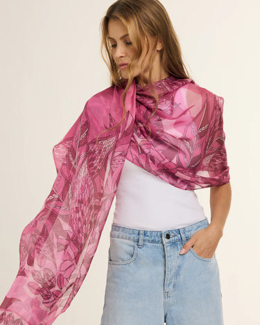 Chal Ramos de Púrpura- Mousseline de Seda/ 60x210 - Scarfme | Bufandas, Pañuelos, Chales, Turbantes