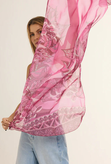 Chal Ramos de Púrpura- Mousseline de Seda/ 60x210 - Scarfme | Bufandas, Pañuelos, Chales, Turbantes