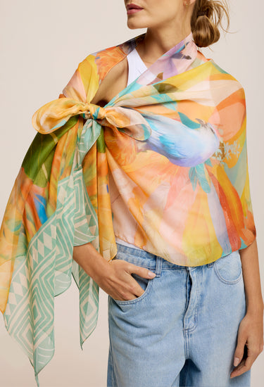 Chal Força da Mata- Mousseline de Seda/ 60x210 - Scarfme | Bufandas, Pañuelos, Chales, Turbantes