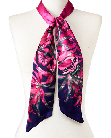 Twilly Pink Purple- Satén de Poliester/ 8x130 - Scarfme | Bufandas, Pañuelos, Chales, Turbantes