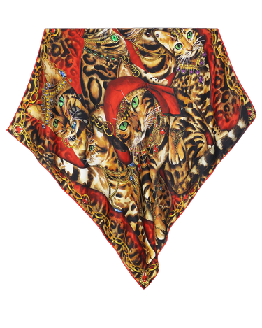Pañuelo Gatos- Twill de Seda/ 90x90 - Scarfme | Bufandas, Pañuelos, Chales, Turbantes