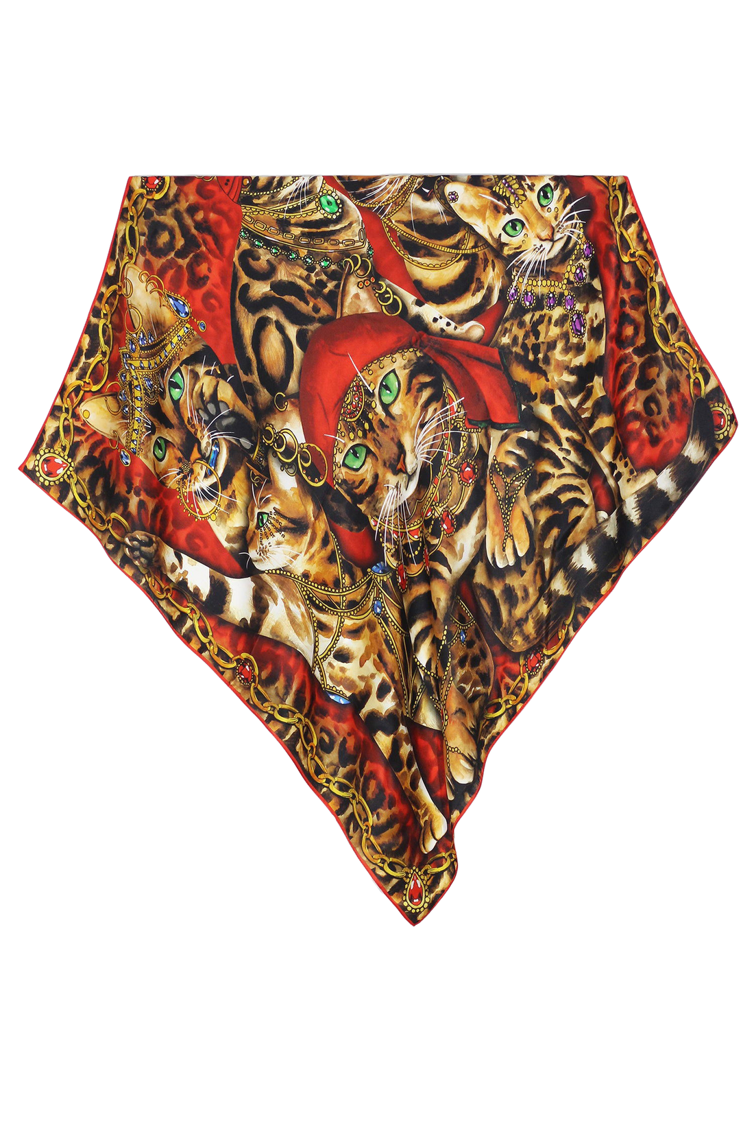 Pañuelo Gatos- Twill de Seda/ 90x90 - Scarfme | Bufandas, Pañuelos, Chales, Turbantes