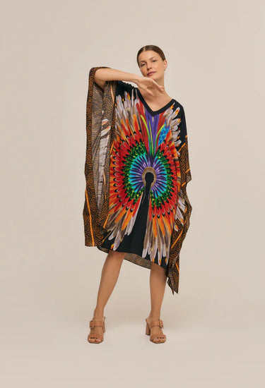 Kaftan Corto Cocar Negro- Viscose - Scarfme | Bufandas, Pañuelos, Chales, Turbantes