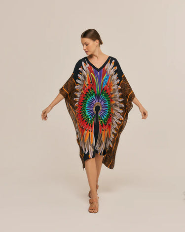 Kaftan Corto Cocar Negro- Viscose - Scarfme | Bufandas, Pañuelos, Chales, Turbantes