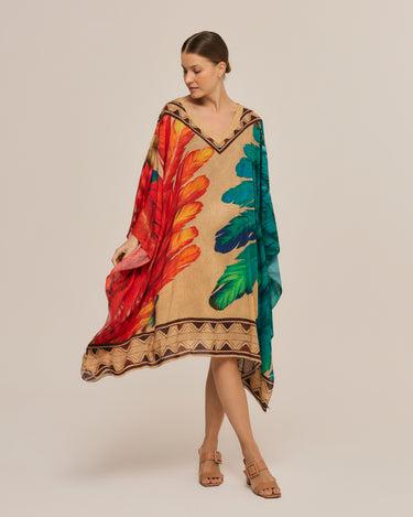 Kaftan Corto Penas Cocar - Viscose - Scarfme | Bufandas, Pañuelos, Chales, Turbantes