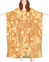 Kaftan Jaguatirica do Serrado- Largo en Seda - Scarfme | Bufandas, Pañuelos, Chales, Turbantes