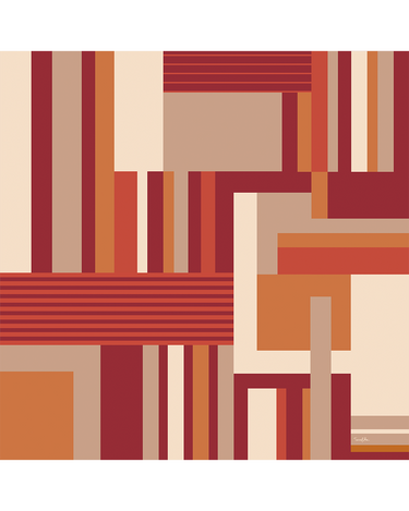 Pañuelo Geométrico Conceitual- Satén de Seda/ 90x90 - Scarfme | Bufandas, Pañuelos, Chales, Turbantes