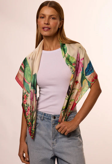 Pañuelo Aves - Twill de Seda/ 90x90 - Scarfme | Bufandas, Pañuelos, Chales, Turbantes