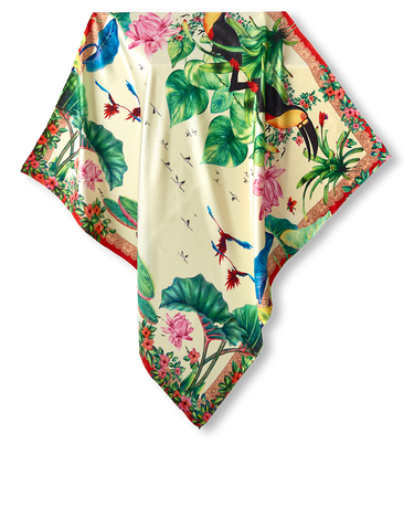 Pañuelo Aves - Twill de Seda/ 90x90 - Scarfme | Bufandas, Pañuelos, Chales, Turbantes