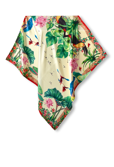 Pañuelo Aves - Twill de Seda/ 90x90 - Scarfme | Bufandas, Pañuelos, Chales, Turbantes
