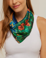 Pañuelo Brasil Tropical- Satén de Poliester/ 50x50 - Scarfme | Bufandas, Pañuelos, Chales, Turbantes