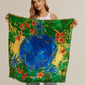 Pañuelo Brasil Tropical - Satén de Seda/ 90x90 - Scarfme | Bufandas, Pañuelos, Chales, Turbantes