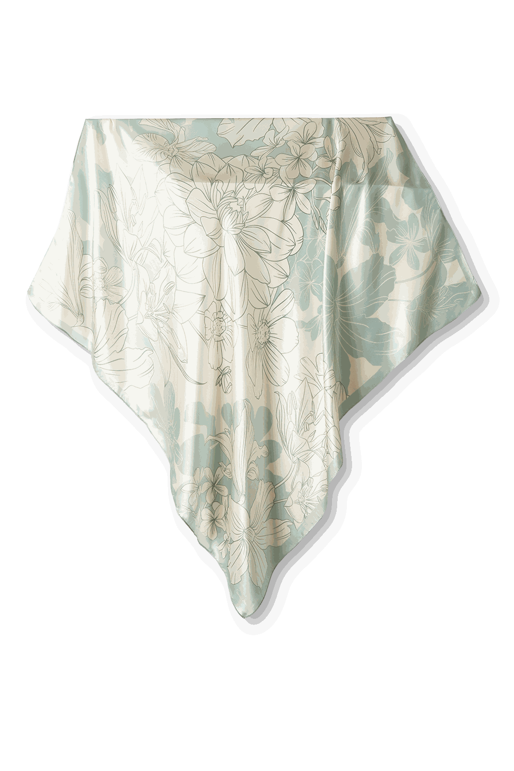 Pañuelo Brisa de Verão - Satén de Seda/ 90x90 - Scarfme | Bufandas, Pañuelos, Chales, Turbantes