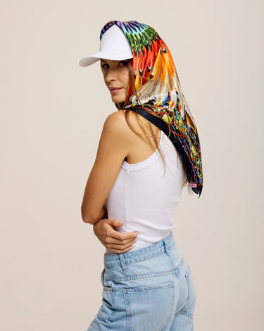 Pañuelo Cocar - Satén de Seda/ 90x90 - Scarfme | Bufandas, Pañuelos, Chales, Turbantes