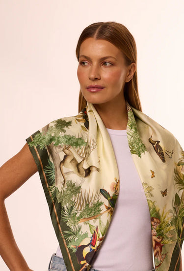 Pañuelo Fauna - Twill de Seda/ 90x90 - Scarfme | Bufandas, Pañuelos, Chales, Turbantes