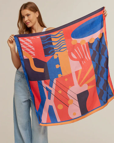 Pañuelo Fervo São Paulo- Satén de Poliester/ 90x90 - Scarfme | Bufandas, Pañuelos, Chales, Turbantes