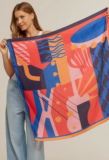 Pañuelo Fervo São Paulo- Satén de Poliester/ 90x90 - Scarfme | Bufandas, Pañuelos, Chales, Turbantes