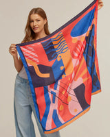 Pañuelo Fervo São Paulo- Satén de Poliester/ 90x90 - Scarfme | Bufandas, Pañuelos, Chales, Turbantes