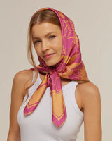 Pañuelo Flor de Poder- Satén de Poliester/ 90x90 - Scarfme | Bufandas, Pañuelos, Chales, Turbantes