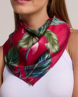 Pañuelo Flor Flamingo - Twill de Seda/ 65x65 - Scarfme | Bufandas, Pañuelos, Chales, Turbantes