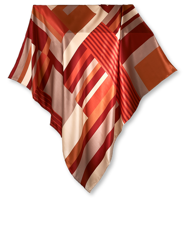 Pañuelo Geométrico Conceitual- Satén de Seda/ 90x90 - Scarfme | Bufandas, Pañuelos, Chales, Turbantes