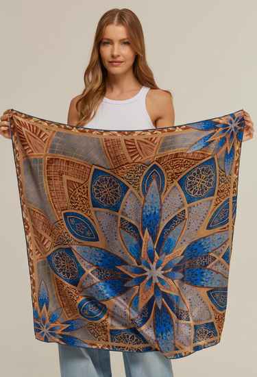 Pañuelo Grand Mosque - Twill de Seda/ 90x90 - Scarfme | Bufandas, Pañuelos, Chales, Turbantes