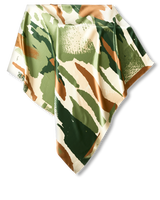 Pañuelo Manchas Abstratas Verde- Satén de Seda/ 90x90 - Scarfme | Bufandas, Pañuelos, Chales, Turbantes