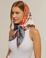 Pañuelo Marble Flowers - Satén de Poliéster/ 90x90 - Scarfme | Bufandas, Pañuelos, Chales, Turbantes