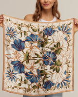 Pañuelo Marble Flowers- Twill de Seda/ 65x65 - Scarfme | Bufandas, Pañuelos, Chales, Turbantes