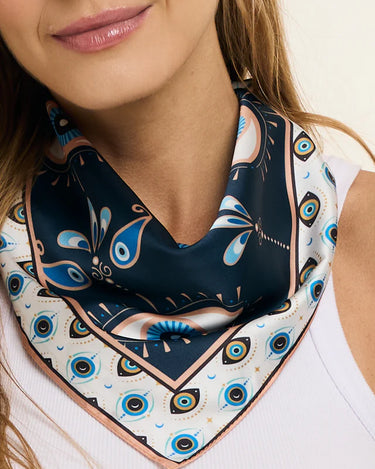 Pañuelo Olho Grego- Satén de Poliester/ 50x50 - Scarfme | Bufandas, Pañuelos, Chales, Turbantes