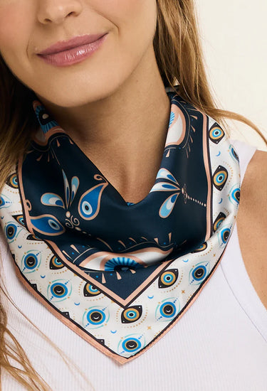 Pañuelo Olho Grego- Satén de Poliester/ 50x50 - Scarfme | Bufandas, Pañuelos, Chales, Turbantes