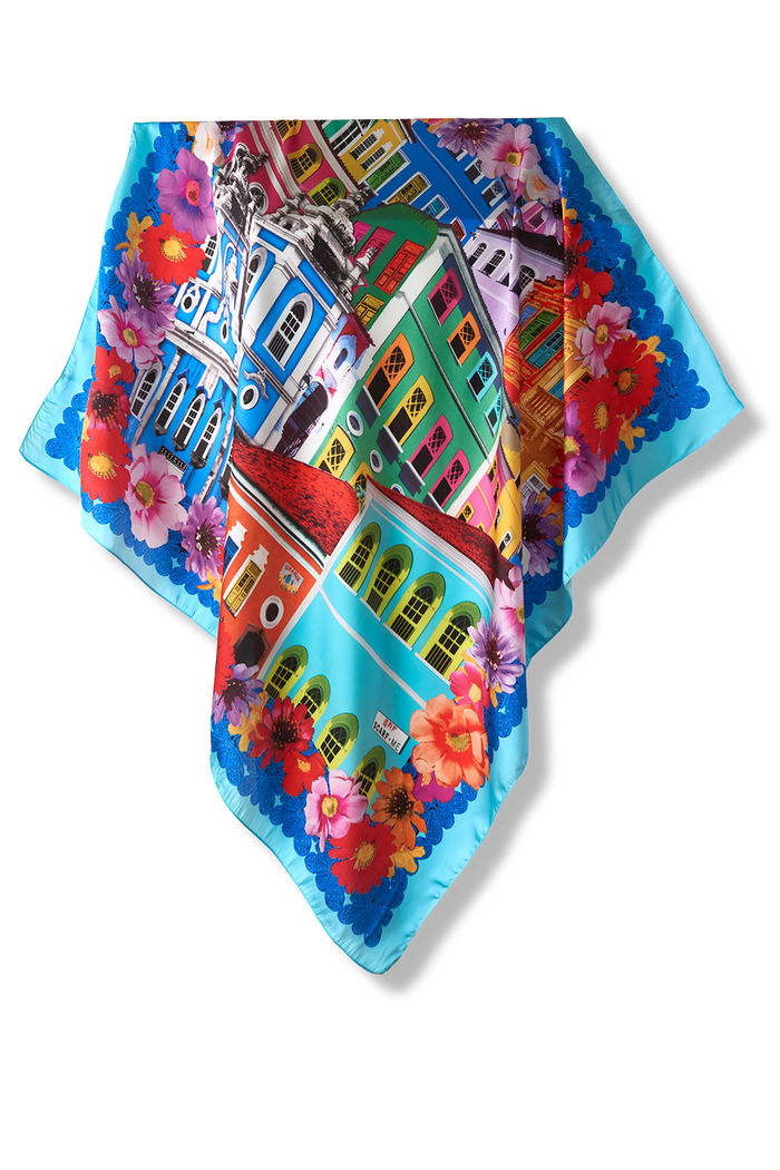 Pañuelo Pelourinho- Twill de Seda/ 90x90 - Scarfme | Bufandas, Pañuelos, Chales, Turbantes
