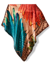 Pañuelo Penas Cocar - Satén de Seda/ 90x90 - Scarfme | Bufandas, Pañuelos, Chales, Turbantes
