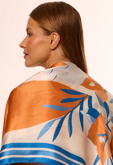 Pañuelo Santorini- Twill de Seda/ 65x65 - Scarfme | Bufandas, Pañuelos, Chales, Turbantes