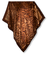 Pañuelo Print Selvagem- Satén de Seda/ 90x90 - Scarfme | Bufandas, Pañuelos, Chales, Turbantes
