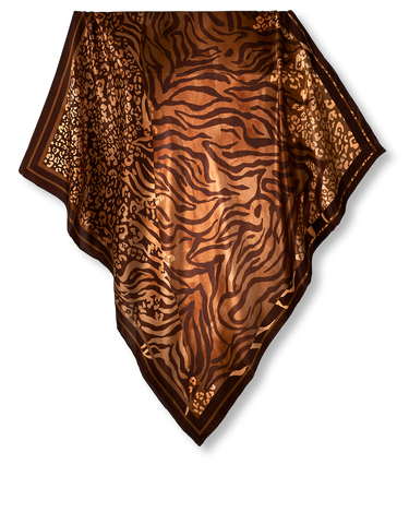 Pañuelo Print Selvagem- Satén de Seda/ 90x90 - Scarfme | Bufandas, Pañuelos, Chales, Turbantes